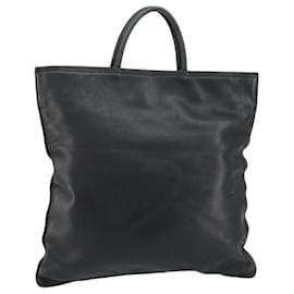 LOEWE Borsa a Mano Anagramma Pelle Nera Oro Auth 160275