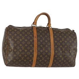 LOUIS VUITTON Borsa Boston Monogram Keepall 55 M41424 LV Auth BA9184