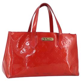 LOUIS VUITTON Borsa a Mano Monogram Vernis Wilshire PM Rose Pop M93643 Auth ka1388