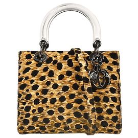 Christian Dior Vintage Lady Dior Printed Canvas Medium