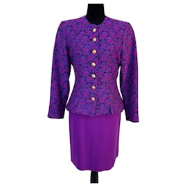 Costume vintage violet YSL 1991 - Yves Saint Laurent