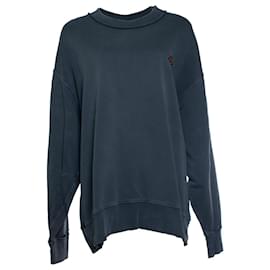 Autre Marque Abgenutzter Pullover mit Druck auf den Ärmeln