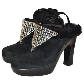 Sonia Rykiel Stiefeletten aus Wildleder schwarz Größe 36 IT