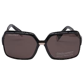 Oversized Sonnenbrille Dsquared2 DQ0044 aus schwarzem Acetat