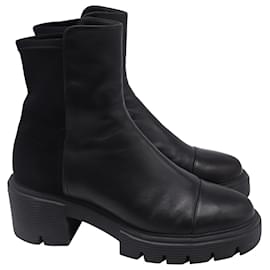 Botines Stuart Weitzman 5050 Soho en cuero nappa negro