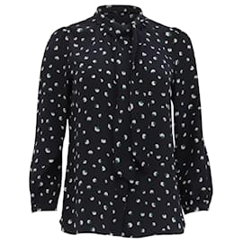 Blusa Stampata Marc by Marc Jacobs in Seta Blu Navy