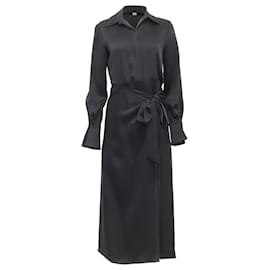 Trench coat belted Burberry Heritage Kensington in poliammide nera