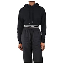 Sudadera negra recortada con logo - talla XS - Loewe