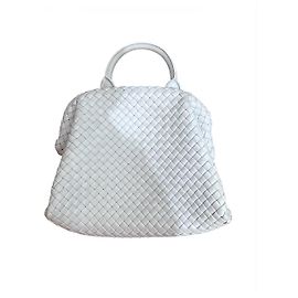 Borsa Bottega Veneta Mini Handle Bianca in Agnello