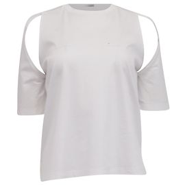 Autre Marque T-shirt in cotone bianco con dettaglio a taglio Dion Lee