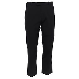 Pantaloni cropped in lana nera a vita media e vestibilità regolare Theory