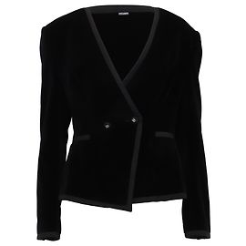 Doppelreiher Blazer aus schwarzem Samt von Dolce & Gabbana