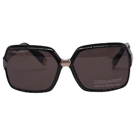 Oversized Sonnenbrille Dsquared2 DQ0044 aus schwarzem Acetat