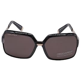 Oversized Sonnenbrille Dsquared2 DQ0044 aus schwarzem Acetat