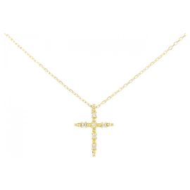 Autre Marque Collana con diamante incrociato Au750