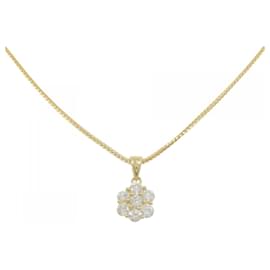 Autre Marque Collana di Diamante a Fiore in Au750