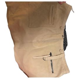 Minifalda de cuero Patrizia Pepe beige