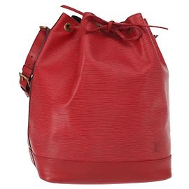 LOUIS VUITTON Borsa a Spalla Epi Noe Rossa M44007 LV Auth 158236