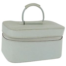GUCCI Vanity Pouch Bolsa de Cuero Azul Claro 039 2020 0710 Auth am10333