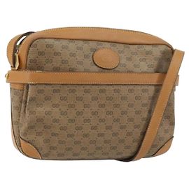 Gucci Borsa a Spalla Micro GG Supreme PVC Beige Oro 007 23 0017 Auth 160479