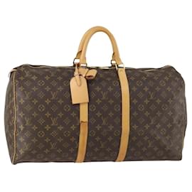 LOUIS VUITTON Borsa Boston Monogram Keepall 55 M41424 LV Auth BA8829 - Louis Vuitton