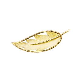 Autre Marque Spilla a foglia in oro giallo.