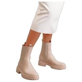 Botines Gianvito Rossi de piel beige