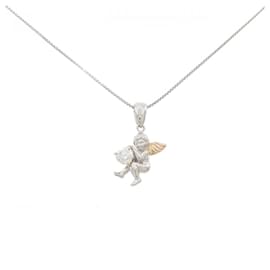Collana in diamante Angel Heart Pt900 K18PG Pt850 - Autre Marque