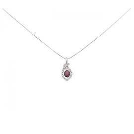 Autre Marque Collana in rubino e diamanti Pt900 Pt850