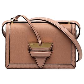 LOEWE Bandolera Barcelona de piel de ternera granulada marrón mini