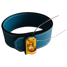 Hermès Kelly Swift Bracelet Blue Leather