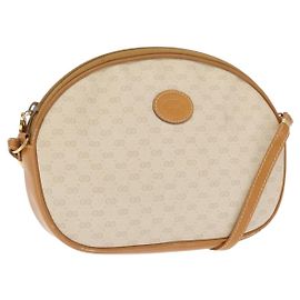 Gucci Borsa a Spalla Micro GG Supreme PVC Avorio Oro 007 89 0094 Auth am10270