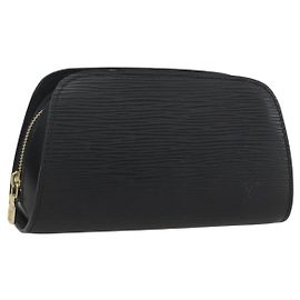 LOUIS VUITTON Pochette Dauphine PM Epi Nera M48442 LV Auth am10195