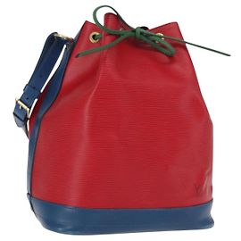 LOUIS VUITTON Epi Tricolor Noe Schultertasche Blau Rot Grün M44082 LV Auth 159684