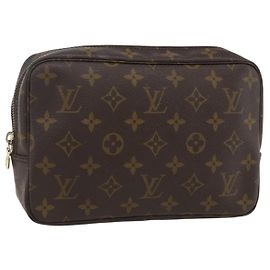 LOUIS VUITTON Trousse Toilette Monogram 23 Bolsa Clutch M47524 LV Auth am10394