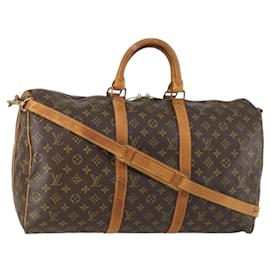 LOUIS VUITTON Monogram Keepall Bandouliere 50 Borsa Boston M41416 LV Auth 158083