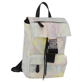 Borsa a spalla in tela Zucca FENDI in nylon bianco argento autentica am10182V