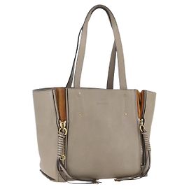 Chloé Sac Tote en Cuir Beige Or Auth am10289