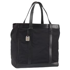 Borsa Tote GUCCI in nylon marrone argento 002 3754 0404 Auth bs31952
