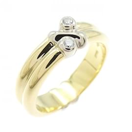 Anello con diamante Tiffany & Co in oro bianco e giallo 18K