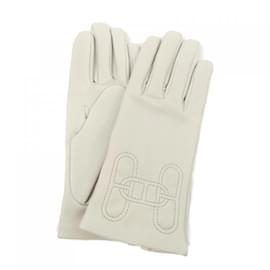 Hermès Handschuhe Beige Creme