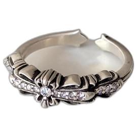 Chrome Hearts Baby Floral Ring mit Pavé-Diamanten