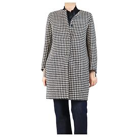 Autre Marque Manteau pied-de-poule noir et blanc - taille UK 12