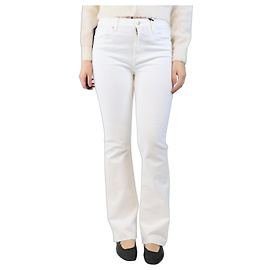 Paige Jeans Weiße Jeans mit rohem Saum - Größe UK 12