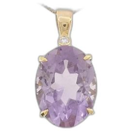 Autre Marque Collana in diamante e ametista Au750
