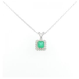 Autre Marque Collana in diamante smeraldo Au750
