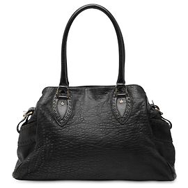 Borsa Etniko Du Jour in pelle nera Fendi