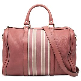 Borsa Boston Joy in pelle di vitello rosa medio con nastro Web Gucci