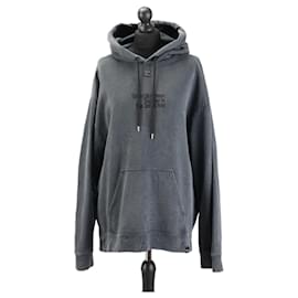 Courreges Oversized Hoodie aus Baumwolle Grau