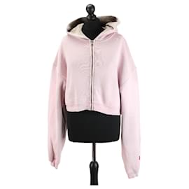 Sudadera corta rosa de algodón Alexander Wang